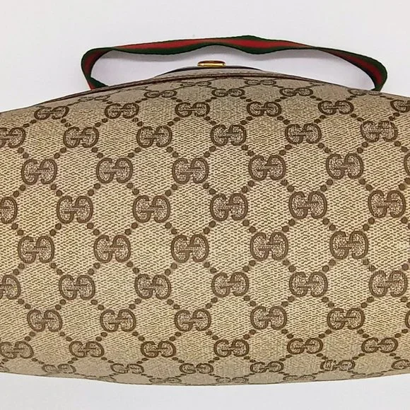 Vintage Gucci Sherry Line Guccissima Monogram Canvas Leather Tote Shoulder Bag - Picture 8 of 13